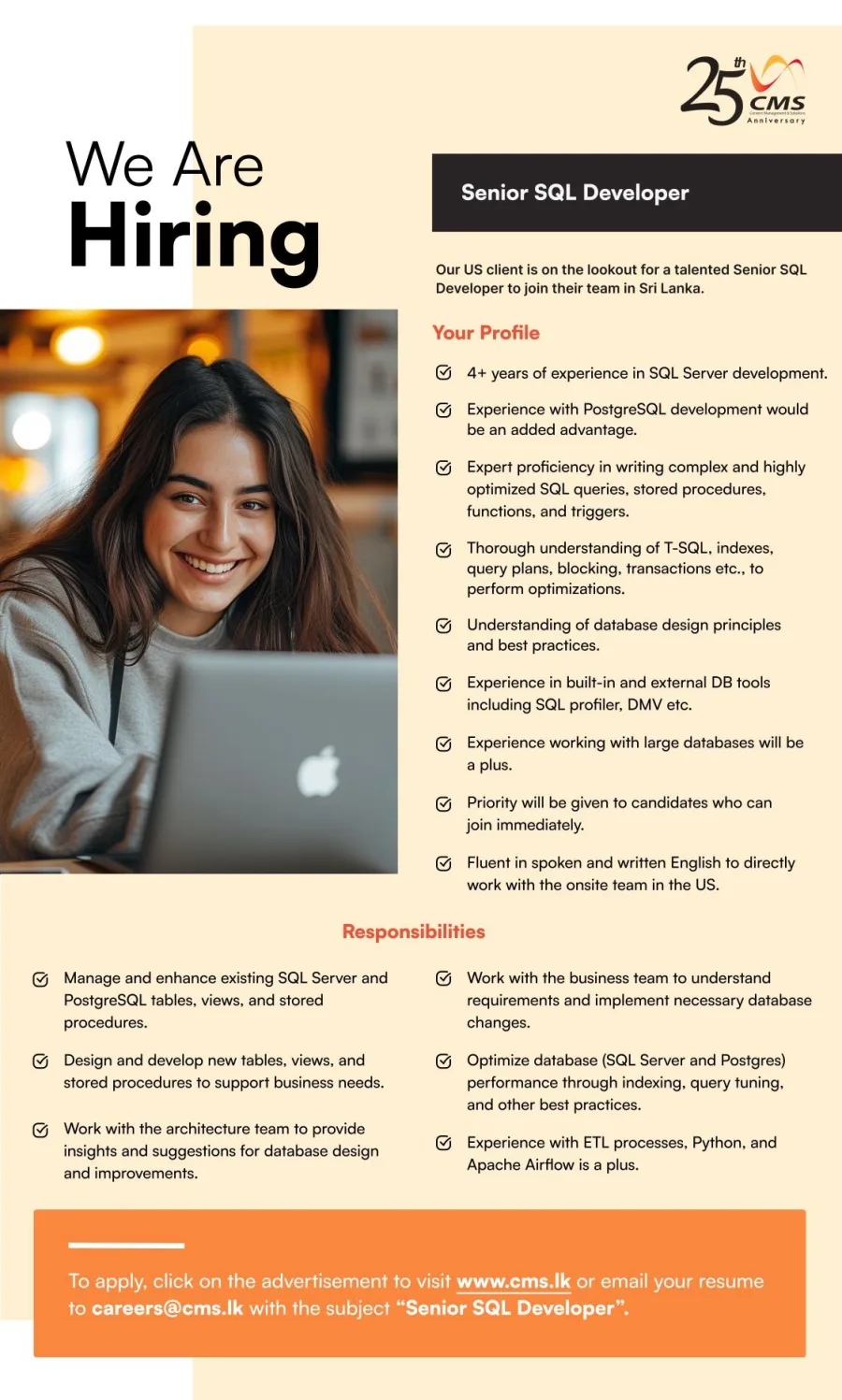 Job poster for Senior SQL Developer