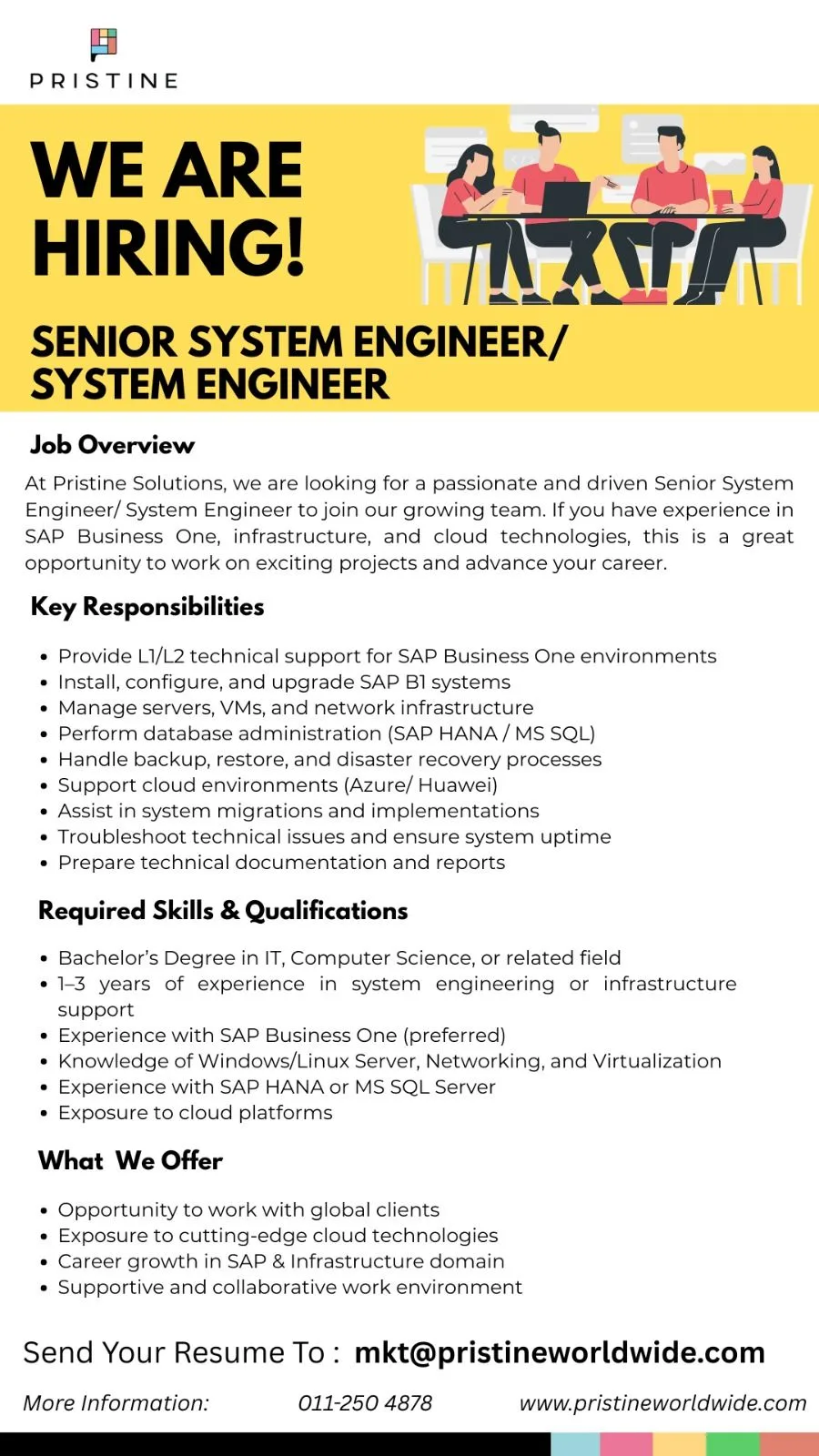 Job poster for Senior System Engineer / System Engineer