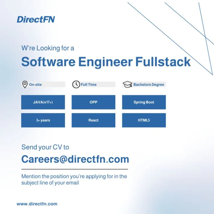 Job poster for Software Engineer Full Stack