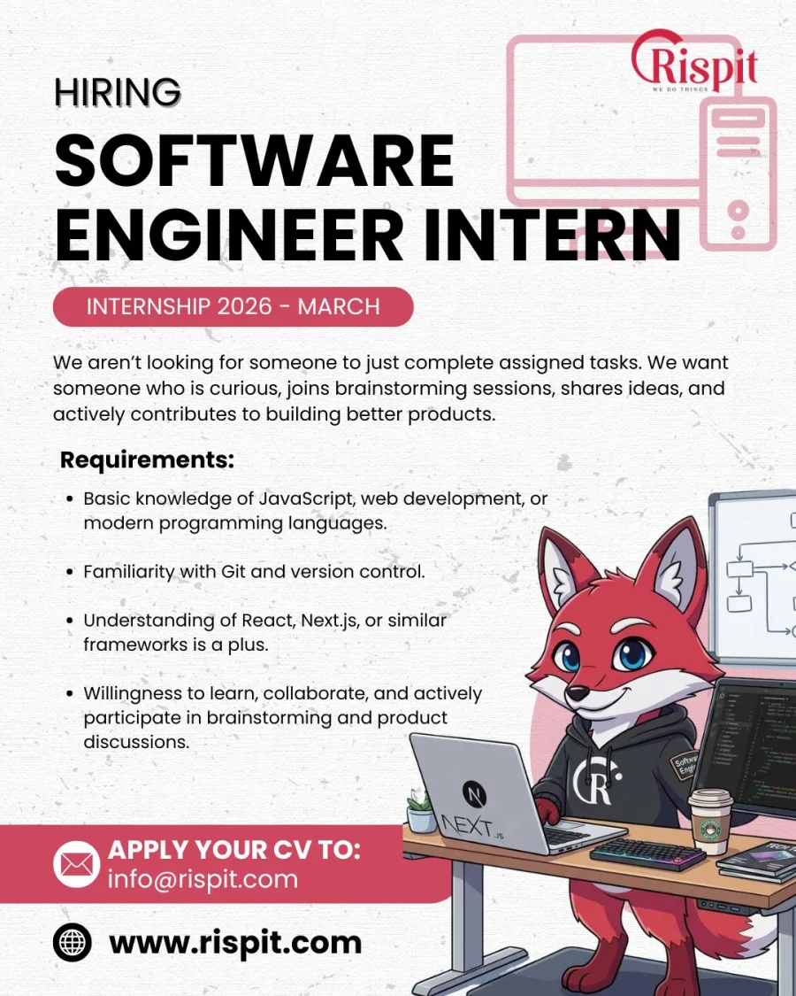 Job poster for Software Engineer Intern