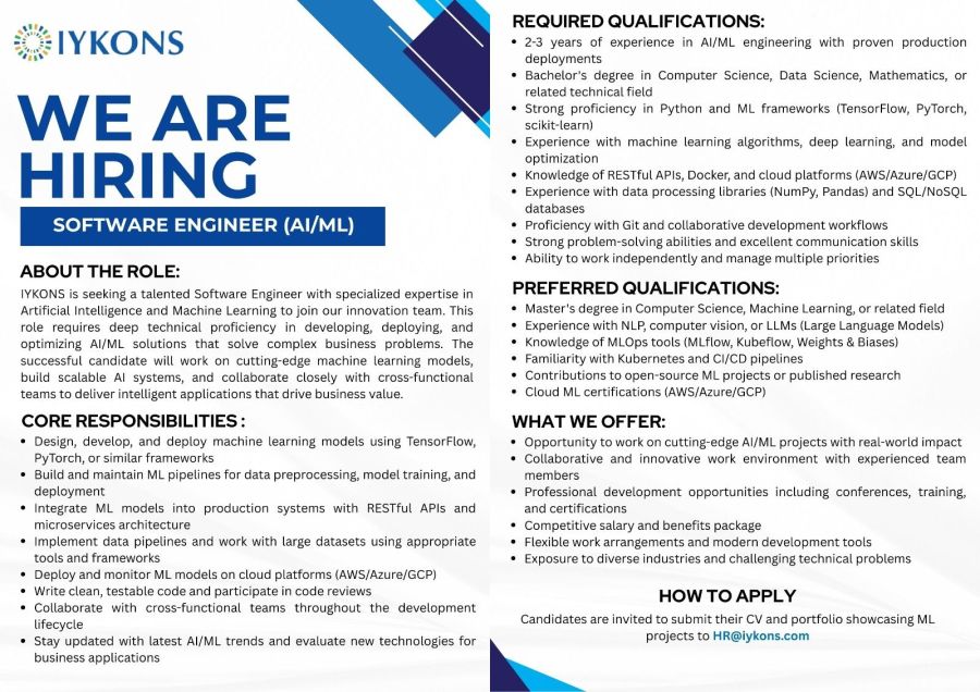 Software Engineer (AI/ML) - ITPro.lk