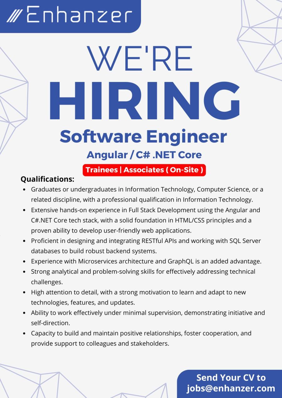 Software Engineer (Angular / C# .NET Core) - ITPro.lk