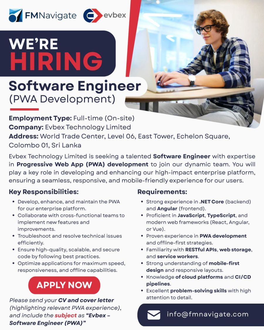 Software Engineer (PWA Development) - ITPro.lk
