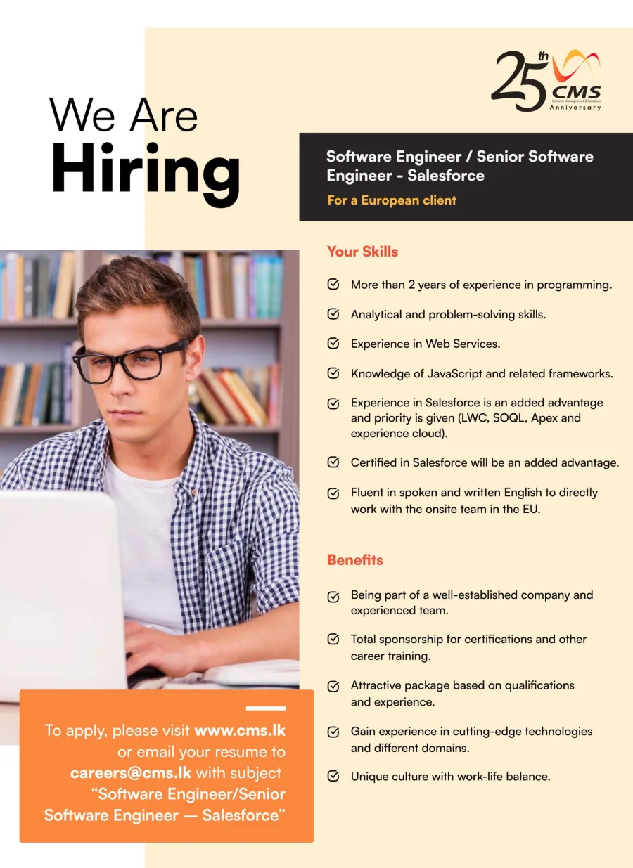 Job poster for Software Engineer / Senior Software Engineer - Salesforce