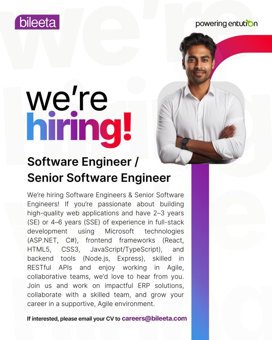Software Engineer / Senior Software Engineer - ITPro.lk