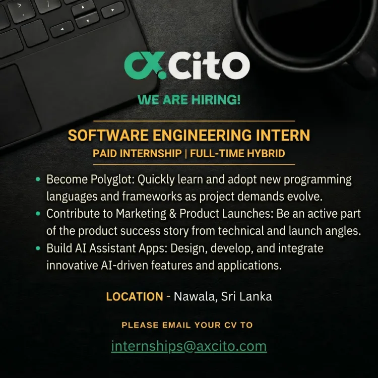Job poster for Software Engineering Intern