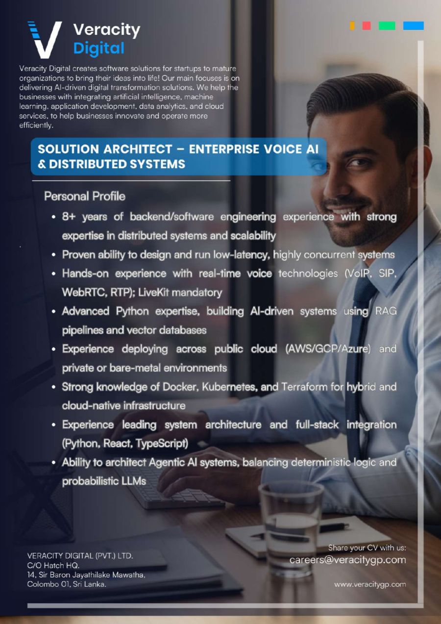 Solution Architect – Enterprise Voice AI & Distributed Systems - ITPro.lk