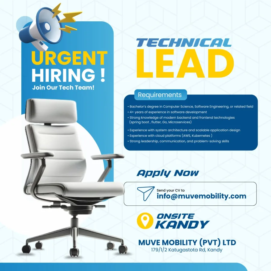 Job poster for Tech Lead