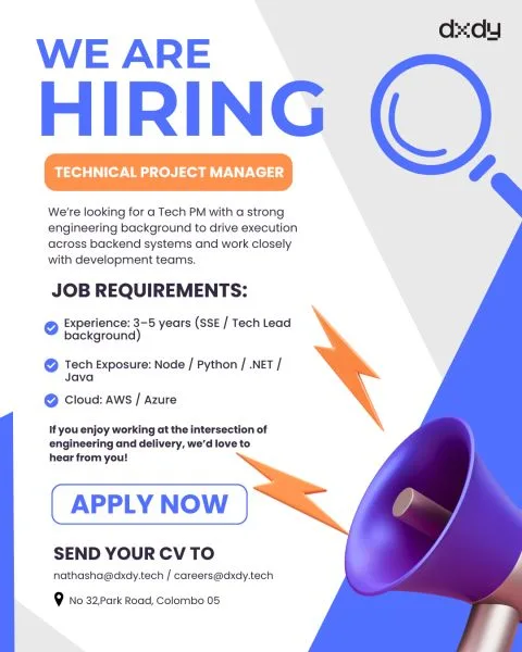 Job poster for Technical Project Manager
