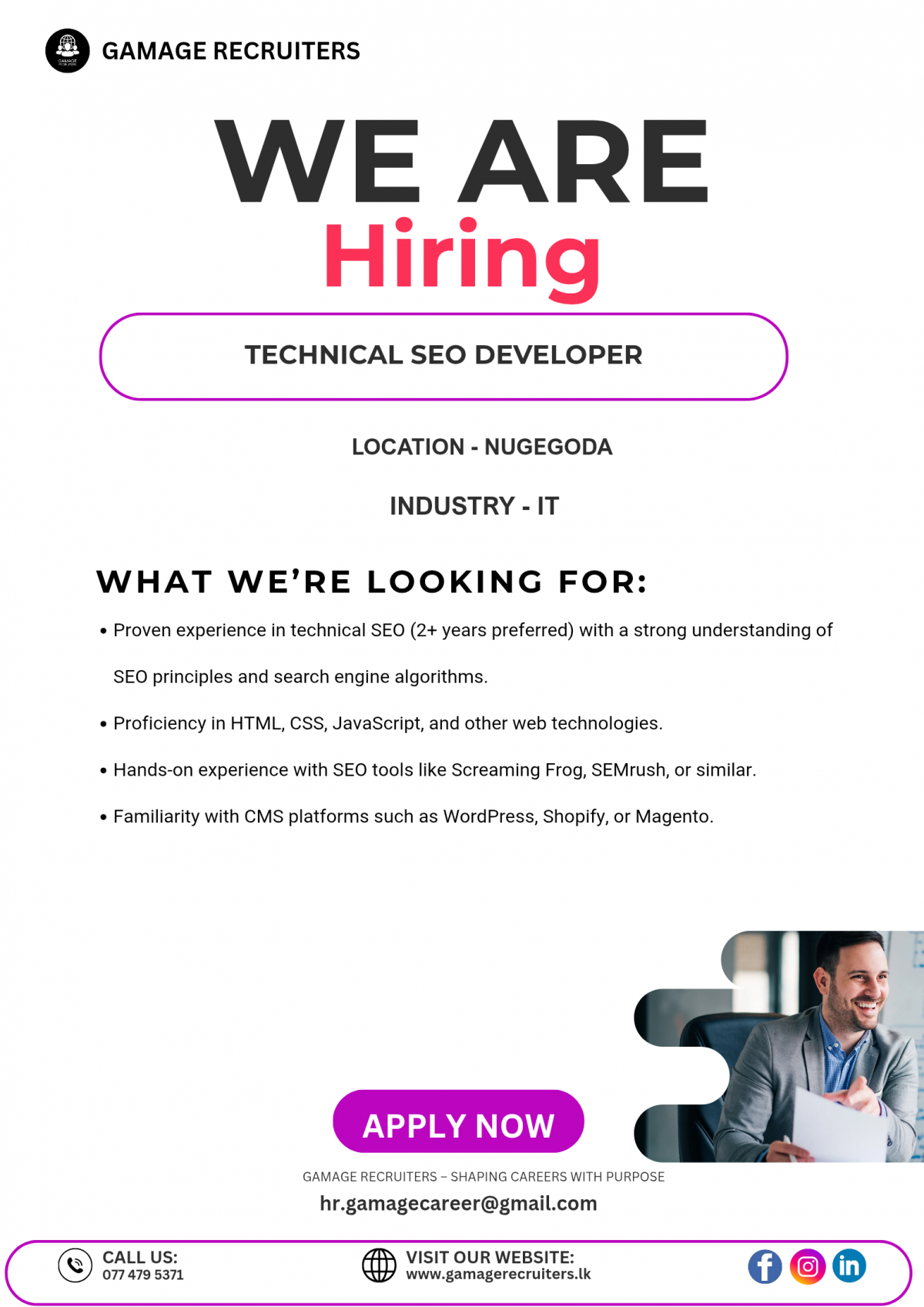Technical SEO Developer - ITPro.lk