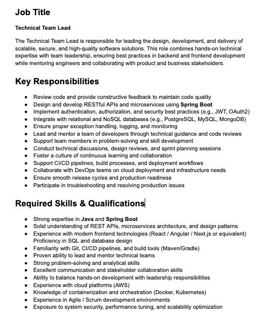 Technical Team Lead - ITPro.lk