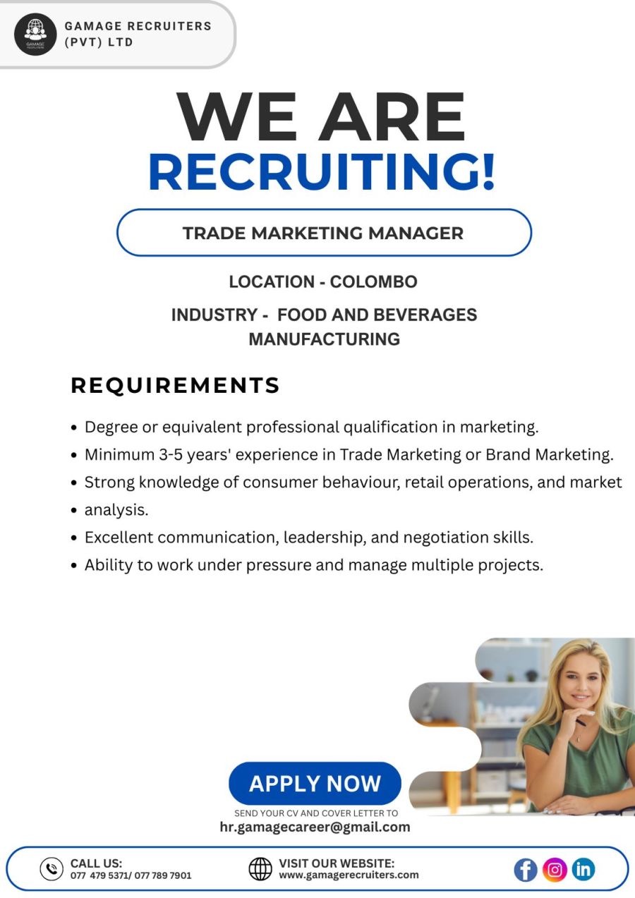 Trade Marketing Manager - ITPro.lk