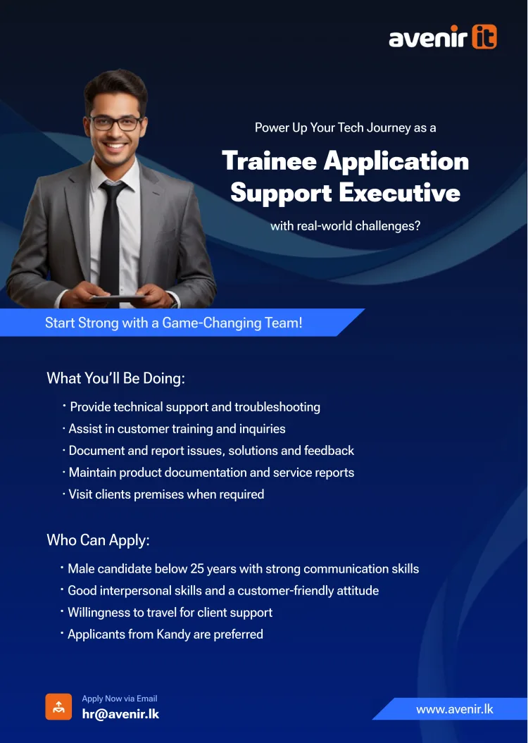 Job poster for Trainee Application Support Executive