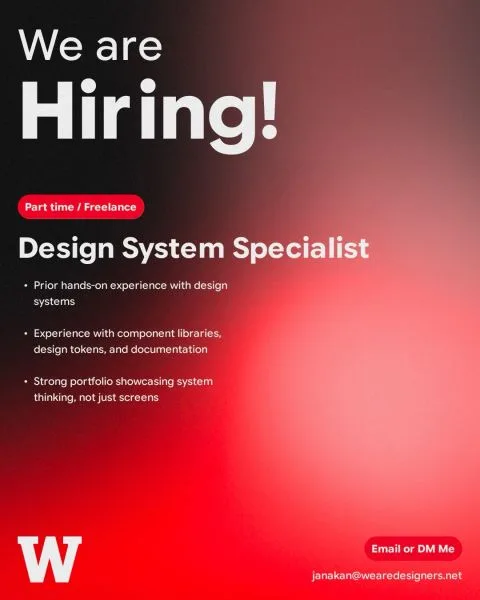 Job poster for UI/UX Designer