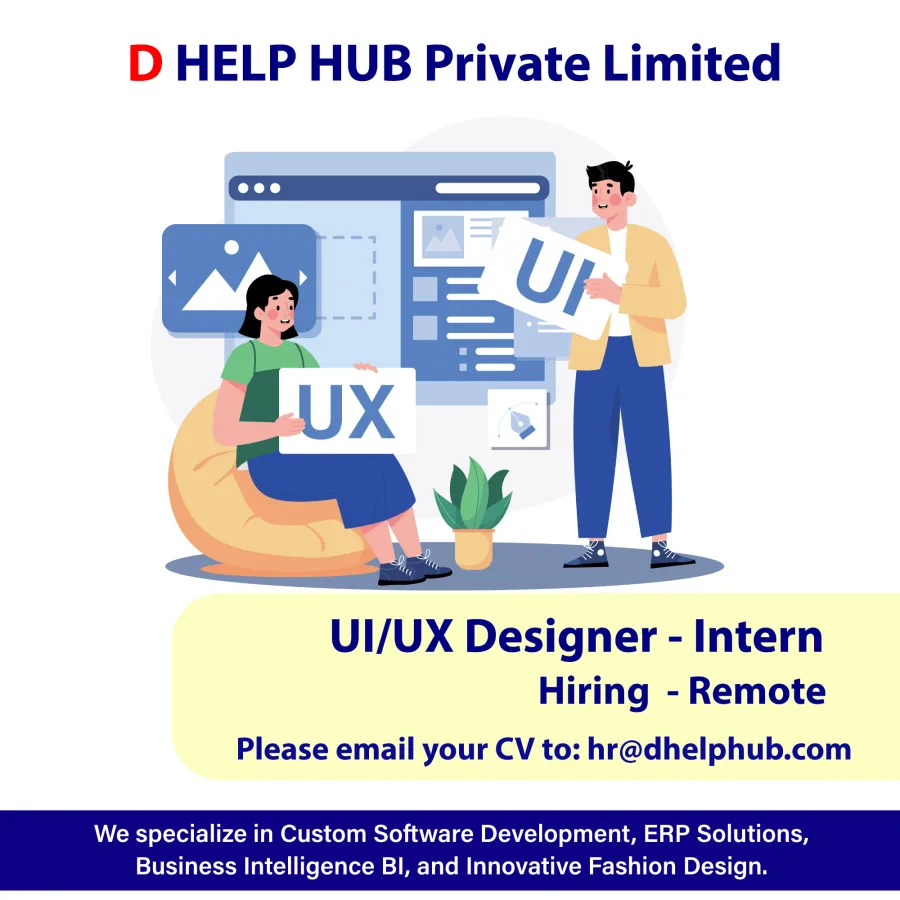 Job poster for UI/UX Designer Intern