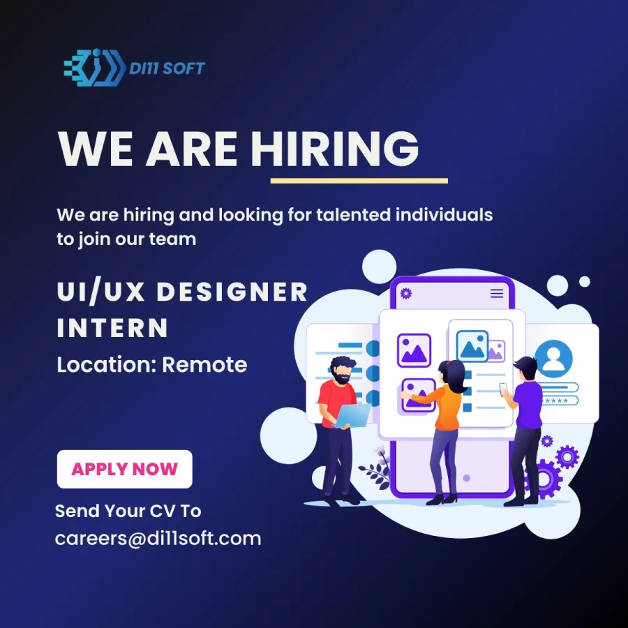 Job poster for UI/UX Designer Intern