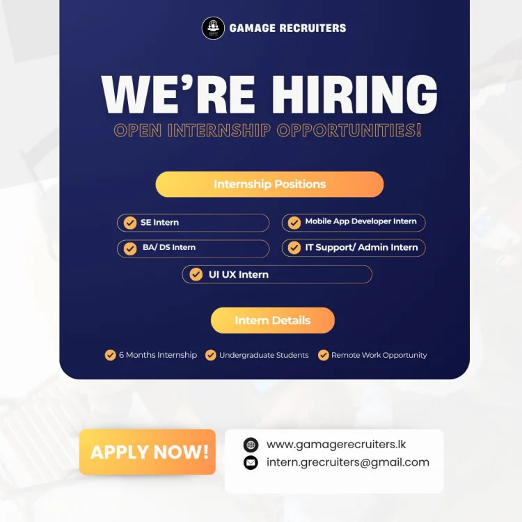 Job poster for UI/UX Designer Intern