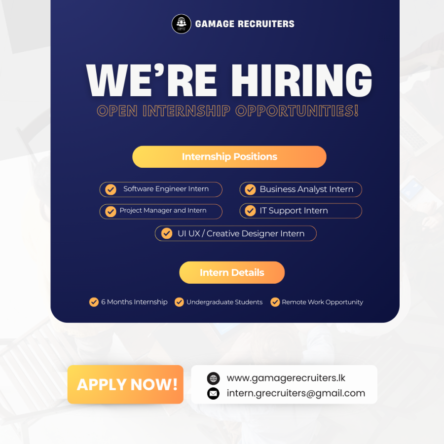 UI UX Internship- Gamage Recruiters - ITPro.lk