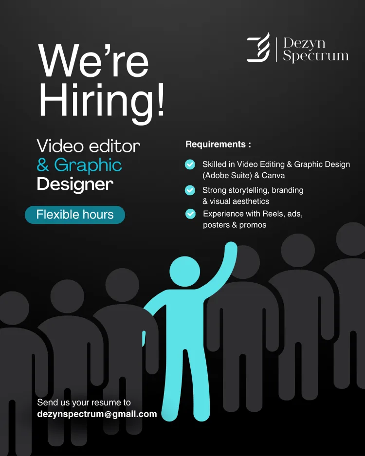 Job poster for Video Editor & Graphic Designer