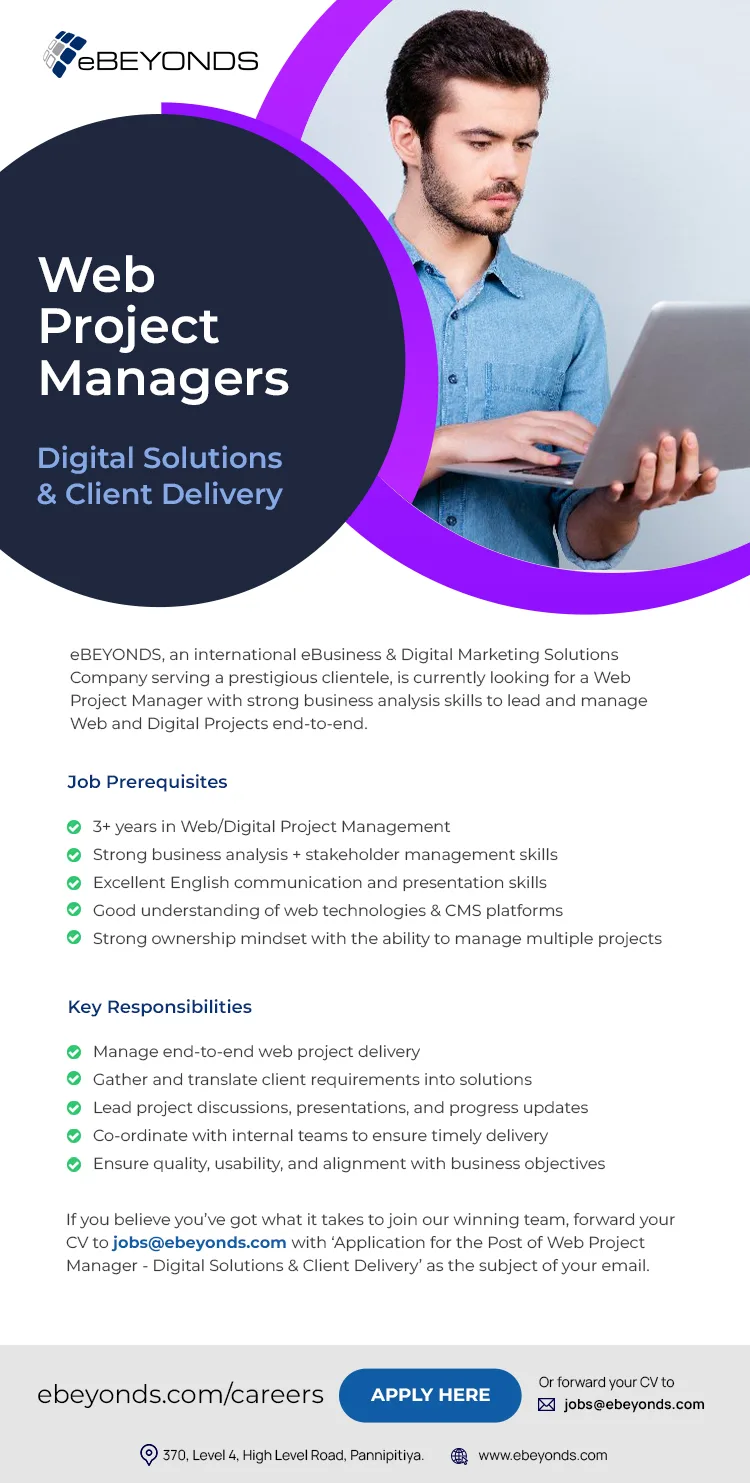 Job poster for Web Project Manager