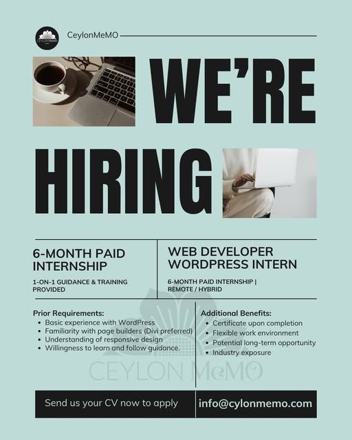 WordPress Web Developer – Intern - ITPro.lk
