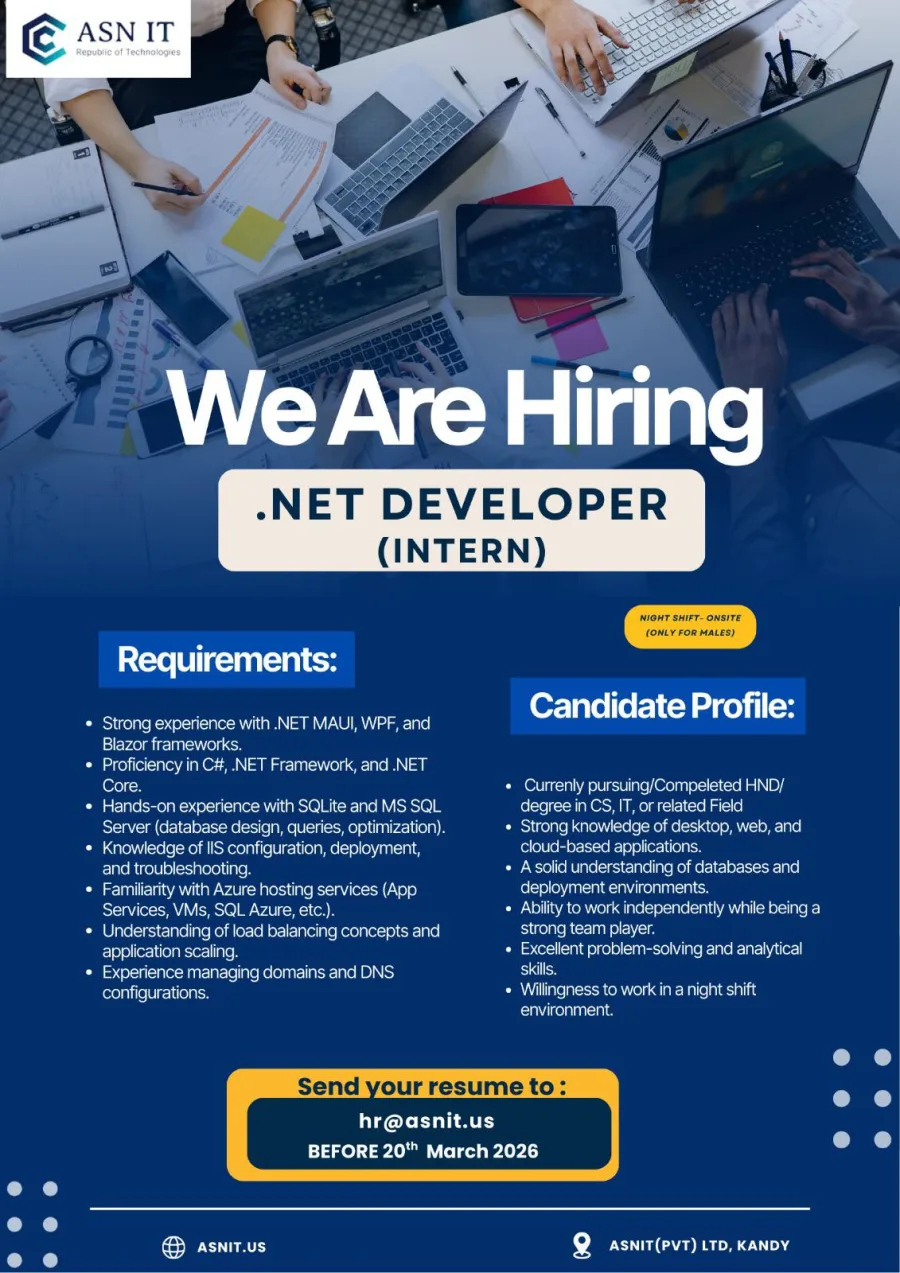 Job poster for .NET Developer